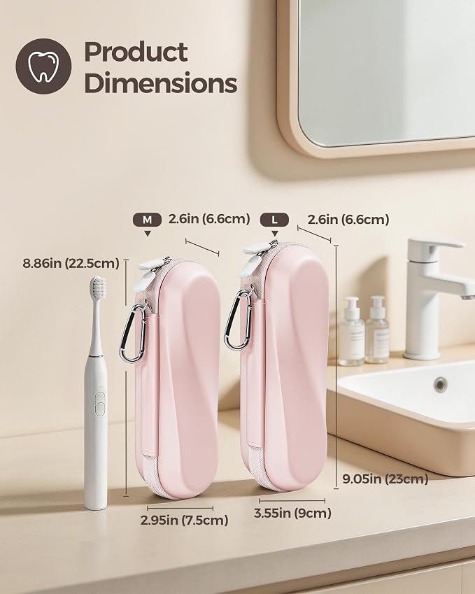 ProCase Electric Toothbrush Travel Case for Oral-B & Philips Sonicare -L | Hard Travel Case for Oral-B 1000/1500/5000/7000/9600 & iO 7/8/9, Philips Sonicare 4100/5100/5300, Fits Full-Size Brushes - Image 3