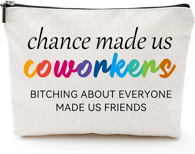 ZUYUROU Coworker Leaving Gifts for Women，Work Besties Gifts for Women, Chance Made Us Coworkers, New Job, Going Away, Retirement, Farewell Gifts for women Cosmetic Bag by ZUYUROU