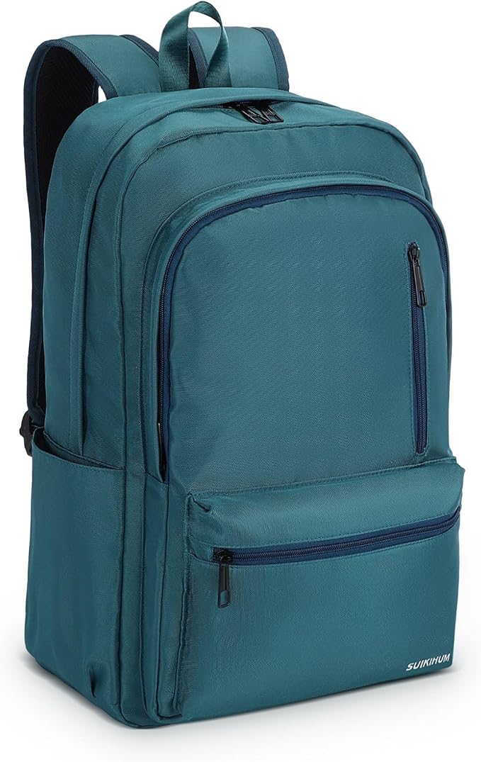 Laptop Backpack for Men & Women 15.6 Inch Office Anti Theft, Blue | Small Work Backpack Water Resistant with Luggage Strap Theft Proof Sleek Backpack Oxford Material for Commute, Work, Travel by SUIKIHUM