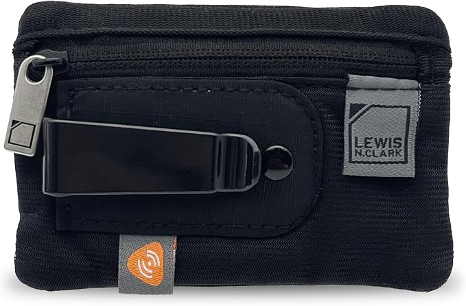 Lewis N. Clark RFID-Blocking Hidden Clip Stash Travel Belt Wallet, Black, One Size by LewisNClark