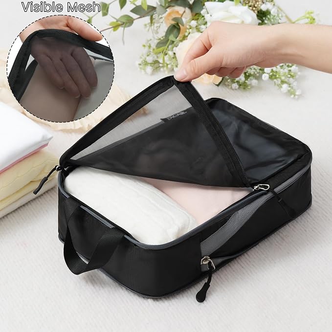 BAGAIL 6 Set Ultralight Compression Packing Cubes Packing Organizer for Travel Accessories Luggage Suitcase Backpack - Image 4