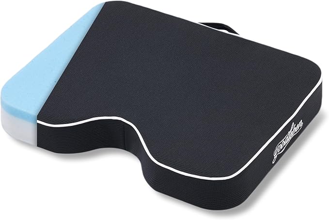 Stadium Cushion with Dual-Layer Foam (30D Support + 40D Memory), High Elasticity & Breathable, Waterproof Thick Bleacher Pad for Long Games, Portable for Outdoor Indoor Seating by Unknown