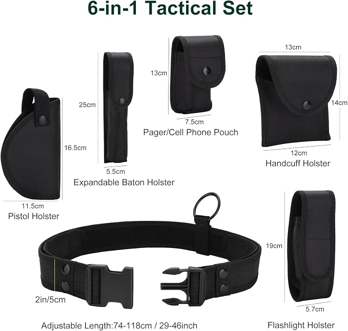 Police Security Duty Belts Correctional Officers Ultility Cop Costume Belt Law Enforcement for Women Men Hunting - Image 2