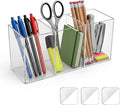 Clear Kitchen Cabinet Door Organizer, Adhesive Mount Inside Cabinet Storage Shelf - Pen Organizer, Makeup Brush Holder, Under Sink Door Storage for Kitchen, Bathroom, Office, Garage, Craft Room by Unknown