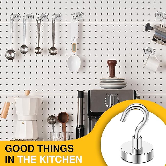 DIYMAG Magnetic Hooks 15pcs 30lbs Cruise Essentials 2026 Magnet Hook | Neodymium Heavy Duty Strong Magnets Hanging Ship Cabins Refrigerator Fridge Classroom Beach Vacation Kitchen Grills Home Tool - Image 6