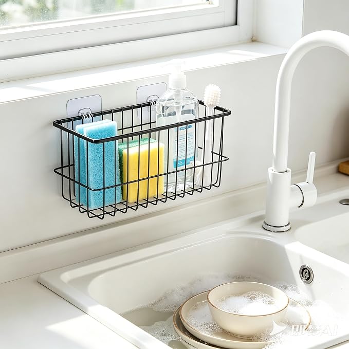 2 Pack Cabinet Door Organizer, Adhesive Wall Mounted Storage Basket for Food Container & Tumbler Lids, Kitchen Storage Organizer for Inside Cabinet Doors, Pantry, Bathroom, Refrigerator & RV - Image 6