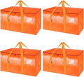 BALEINE 4-Pack Oversized Moving Bags with Reinforced Handles, Heavy-Duty Storage Tote for Clothes, Moving Supplies (Orangel, 4-Pack) by BALEINE