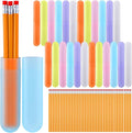 48 Set Pastel Travel Toothbrush Holders Bulk Classroom Pencil Case, 6 Color | Pastel 6 Color Set, ABS Durable Toothbrush Case Bulk, Compact 8 x 1.2 Inches, Portable Pencil Storage Box, School Class Gifts by Skybooly