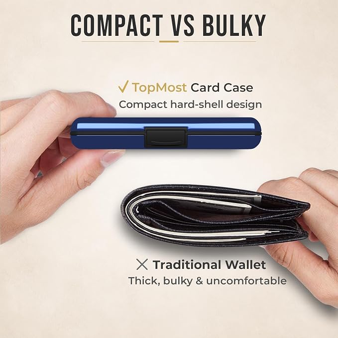 TopMost Aluminum Wallet, Card Case Wallet, Metal RFID Credit Card Holder for Men & Women, 6 Cotton Slots for 10-12 Cards And Bills, Rfd Protective - Image 5