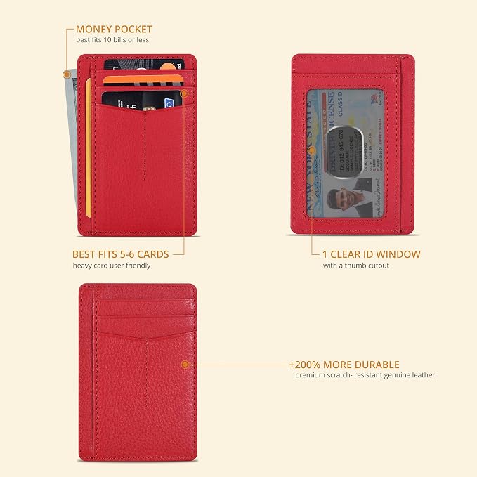 Oak Leathers Leather Wallet Minimalist Style - RFID Slim Card Holder - Image 2