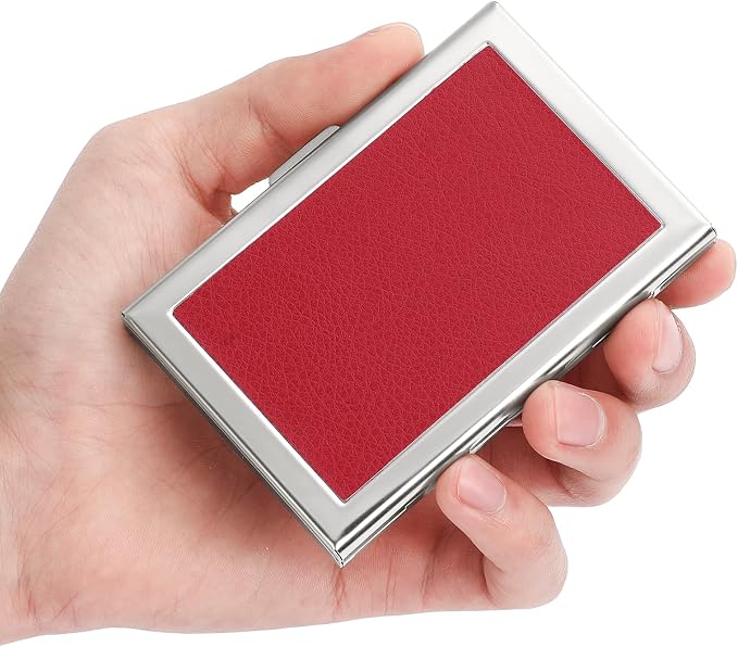 Credit Card Holder Wallet for Women Men Stainless Steel Metal Card Case RFID Blocking Business Card Protector Case with 6 Slots - Image 6