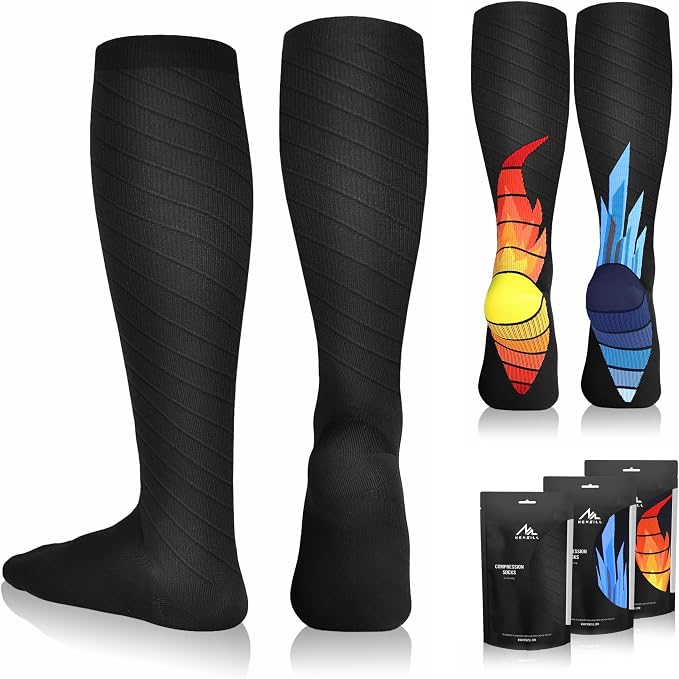 NEWZILL Medical Compression Socks for Women & Men Circulation 20-30 mmHg, Best Support for Running Athletic Cycling Nursing Travel Work and Fitness by NEWZILL