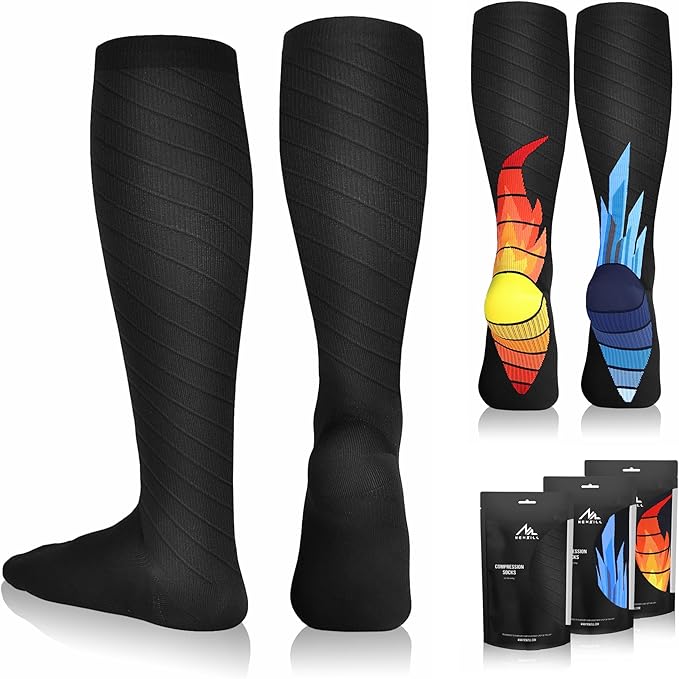 NEWZILL Medical Compression Socks for Women & Men Circulation 20-30 mmHg, Best Support for Running Athletic Cycling Nursing Travel Work and Fitness by NEWZILL