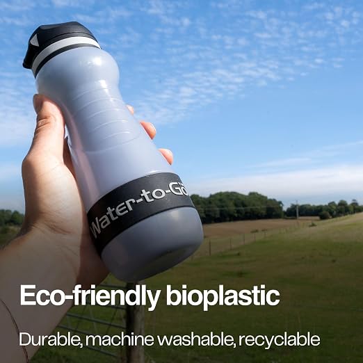 Water-to-Go Travel Water Filter Bottle, 18.5oz/55cl | Compact Filtered Water Bottle for International Travel, Removes Viruses, Eco-Friendly Bioplastic, New Leakproof Lid - Image 4