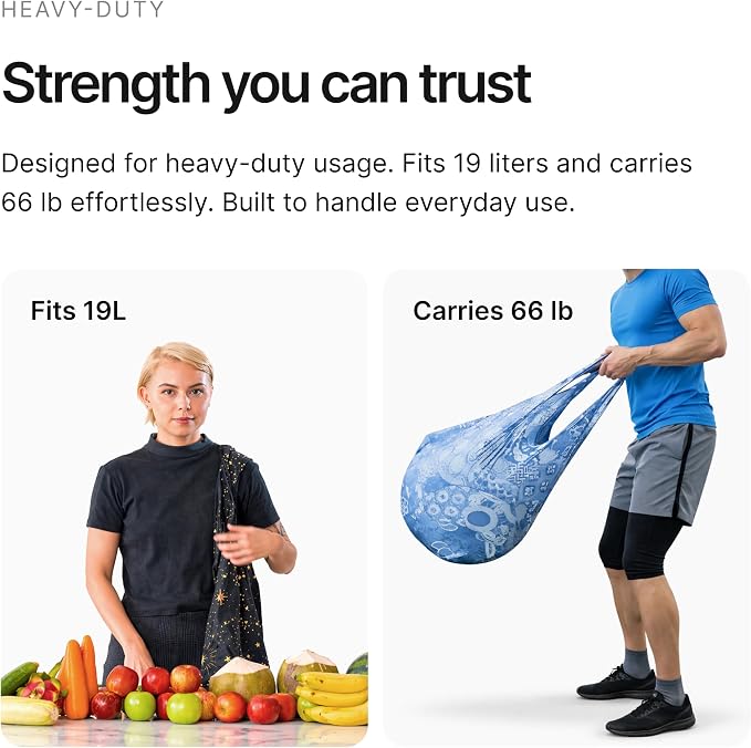 Nanobag Standard 19L Tote Foldable Packable Reusable Grocery Shopping Bag | 0.9 oz Premium Portable Collapsible Ultralight Pocket-Sized for Everyday Use & Travel - Image 7