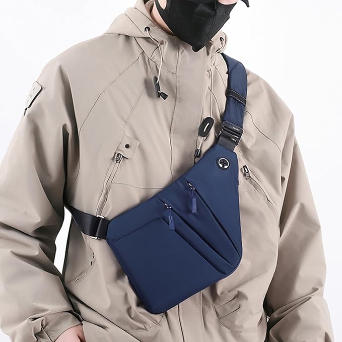 Anti Theft Crossbody Bags for Women Men, Multi-Pocket Shoulder Bag, Slim Sling Bags with 2 RFID Blocking Card - Image 2