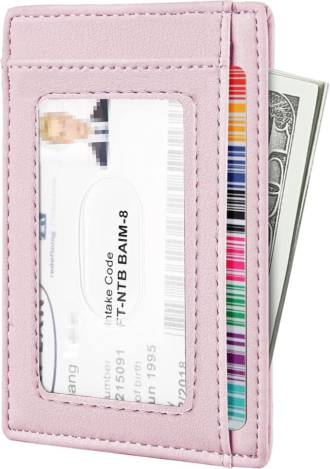Travelambo Front Pocket Minimalist Leather Slim Wallet RFID Blocking Medium Size - Image 2