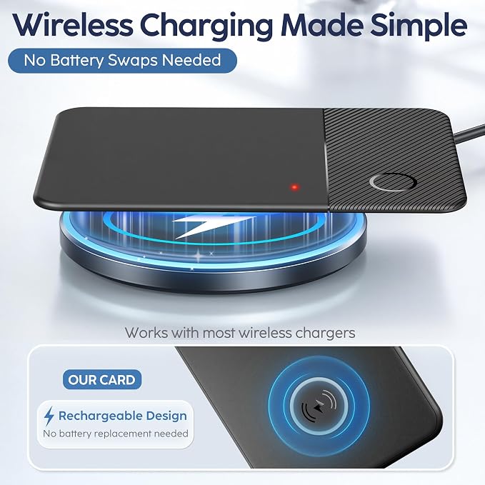 Ultra-Slim Wallet Tracker Card, Works with Apple Find My & Android Find Hub, Rechargeable Smart Tracking Card for Wallet, Luggage, Passport, Keys, Travel & Everyday Use - Image 5