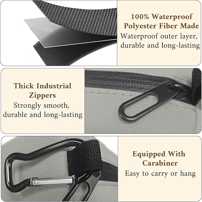 Small Toiletry Bag for Men, Travel Bag Waterproof and Foldable for Storage Mini Toiletry Bag Equipped With Carabiner for Easy Portability (gray) - Image 5