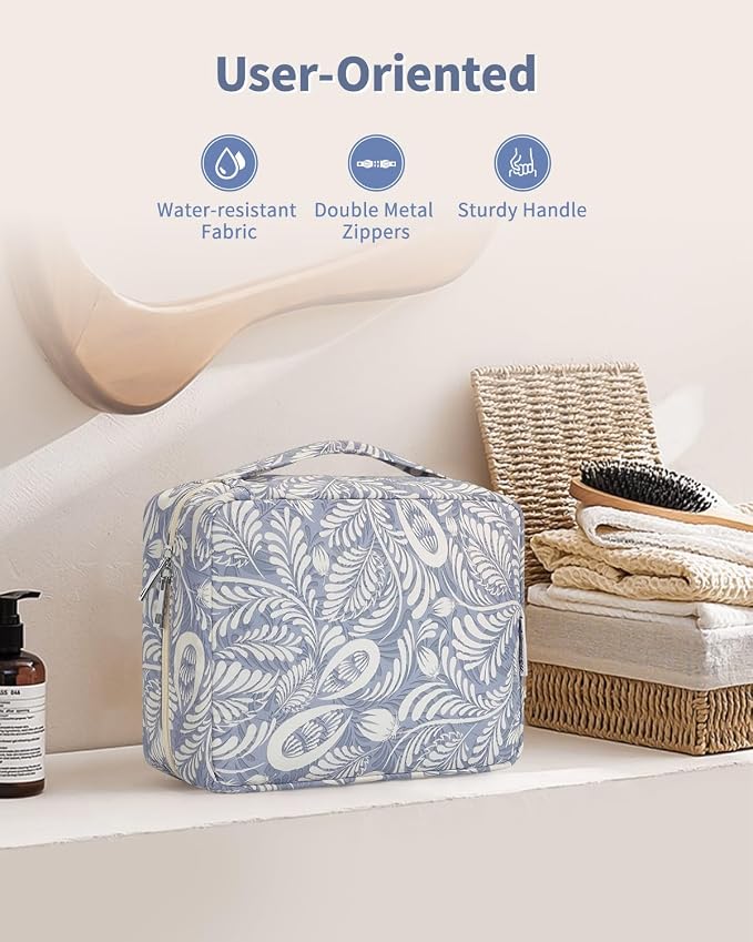 Narwey Small Hanging Travel Toiletry Bag for Women, Travel Bag for Toiletries, Makeup Bag Organizer Cosmetic Bags Make Up Bags for Girls - Image 6