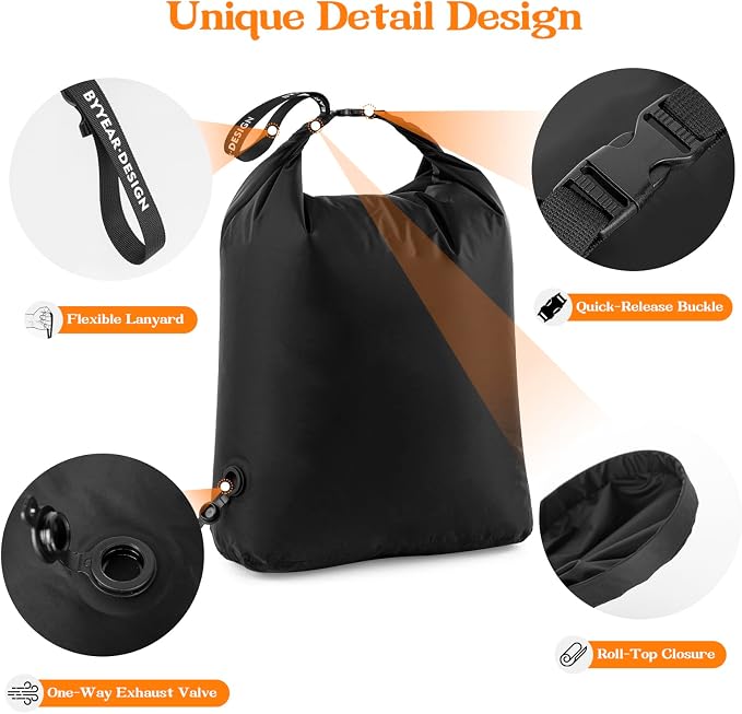 Travel Laundry Bag, Waterproof Compression Bags for Dirty Clothes | Moisture-resistant Vacuum Storage Bag, Space-Saving Laundry Storage Organizer for Cruise, Swimming, Gym - Image 6