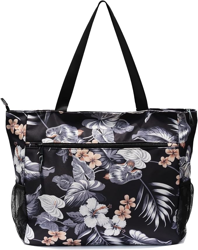 ESVAN LARGE BEACH BAG Water Resistant Lightweight 20 inch Women Oversize Tote Bag for Gym Beach Travel Pool Yoga Nurse - Image 9