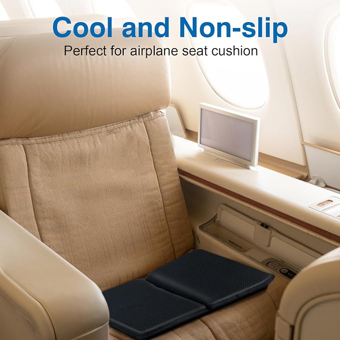 Demine Gel Travel Seat Cushion – Portable Airplane & Stadium Cushion – 16.5" x 12" Gel Grid Design for Ultimate Comfort – Foldable Cushions for Commute, Airplanes, Camping, Bleachers - Image 5