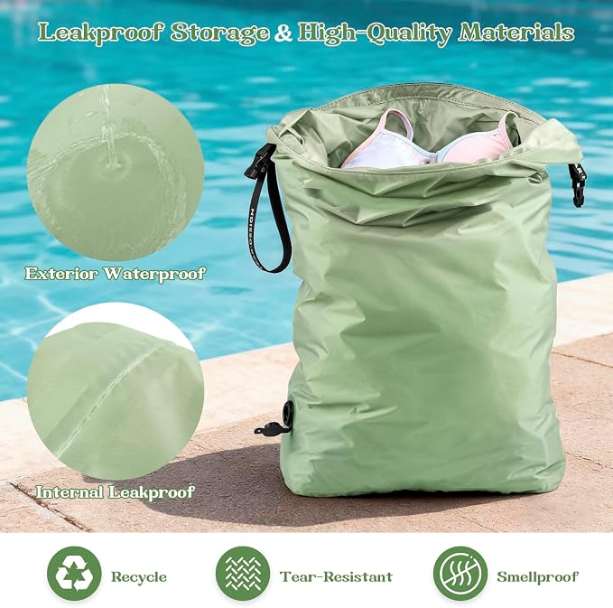 Travel Laundry Bag, Waterproof Compression Bags for Dirty Clothes | Moisture-resistant Vacuum Storage Bag, Space-Saving Laundry Storage Organizer for Cruise, Swimming, Gym - Image 3