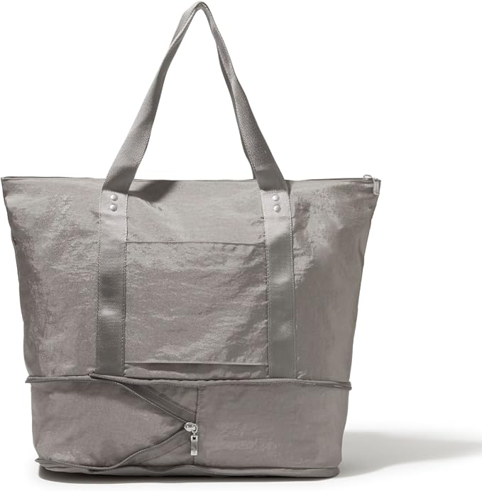 Baggallini Carryall Expandable Lightweight Travel Tote 22" Packable Folding Compact Nylon Washable Weekender w/Luggage Sleeve - Image 12