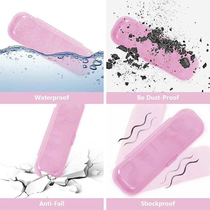 Newly upgraded toothbrush travel case, suitable for Oral-B/Oral-B Pro/Philips Sonicare/Aquasonic toothbrush, travel electric toothbrush box (pink) - Image 4