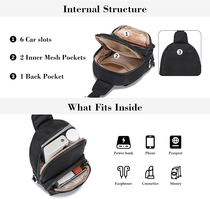 NEICOA Small Anti Theft Crossbody Bags for Women Lightweight RFID Sling Bag | Nylon Travel Purse for Daily Casual Use - Image 7