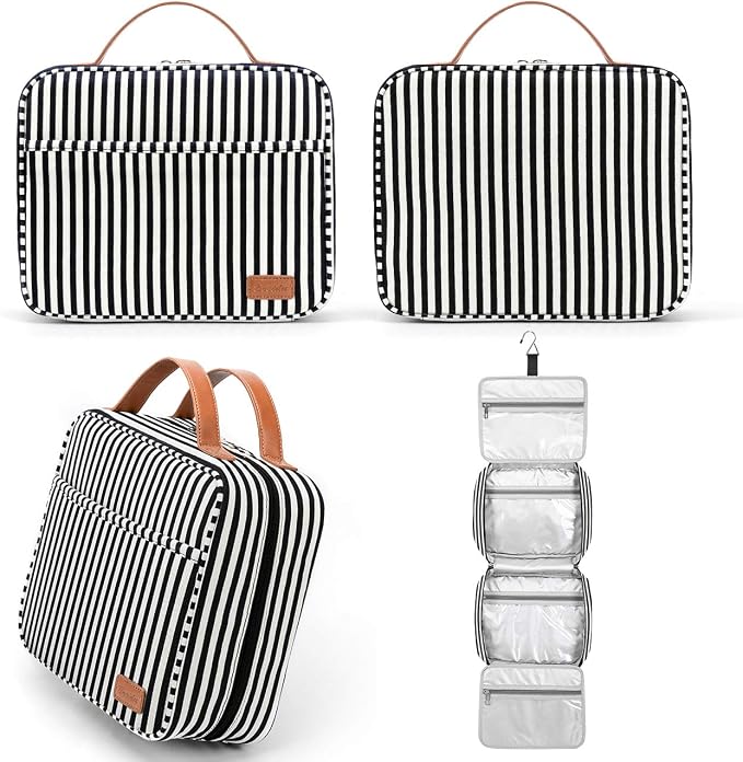 Hanging Travel Toiletry Bag,Large Capacity Cosmetic Travel Toiletry Organizer for Women with 4 Compartments & 1 Sturdy Hook,Perfect for Travel/Daily Use/Christmas - Image 6