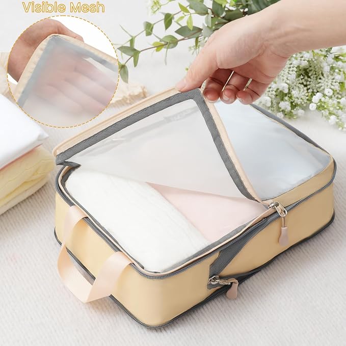 BAGAIL 6 Set Ultralight Compression Packing Cubes Packing Organizer for Travel Accessories Luggage Suitcase Backpack - Image 6