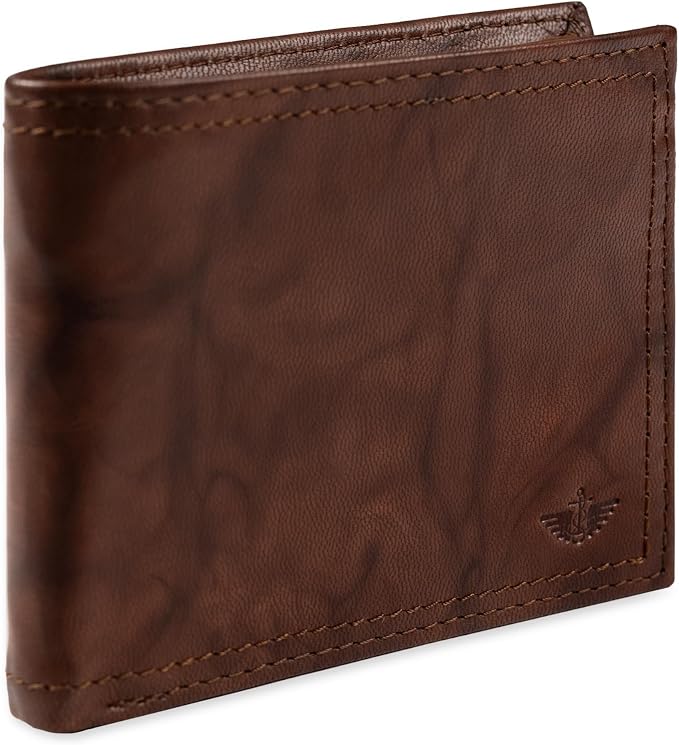 Dockers Men's Bifold Leather Wallet - Thin Slimfold RFID Blocking Security Smart Extra Capacity - Image 2