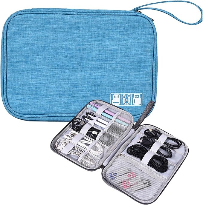 Organizer Case Small Electronic Devices USB Charger Accessories Mouse Phone Cable SD Power Bank Earphone by AYANICA