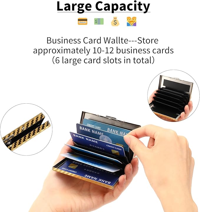 RFID Stainless Steel Credit Card Wallet Slim Metal Business Card Holder for Women Men - Image 3