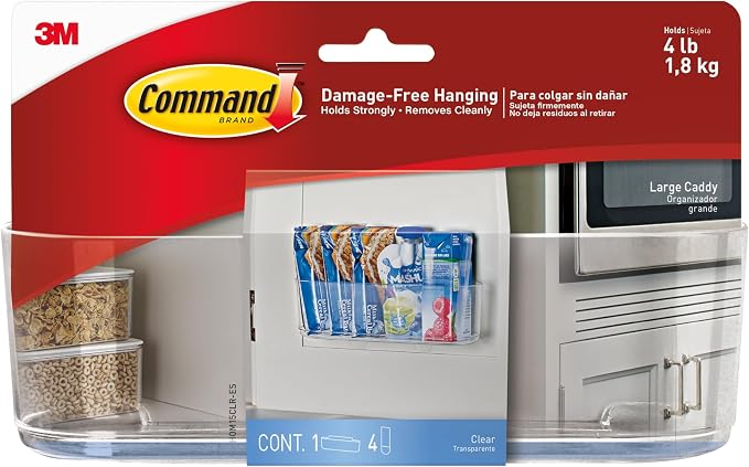 Command Large Caddy, Organize Damage-Free, 1 caddy, 4 strips (HOM-15) by Unknown