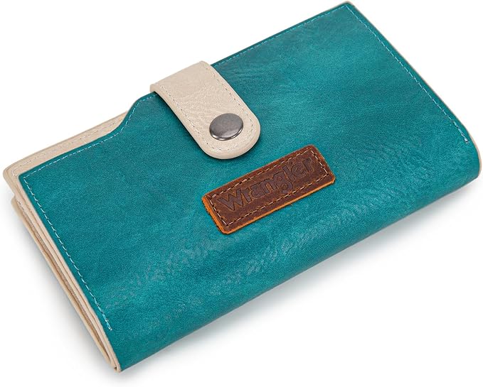 Wrangler Wallet for Women Bifold Card Holder with Zipper and ID Window - Image 5