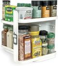 Spice Rack Organizer for Cabinet, 4 Adjustable Shelves | 4 Snap-In Adjustable Shelves, 8.9"H x 6.1"W x 10.8"D, Magnetic Modular Connect, Pivot-Up Shelves, Small Things Tray, No Tools by InspiredProducts
