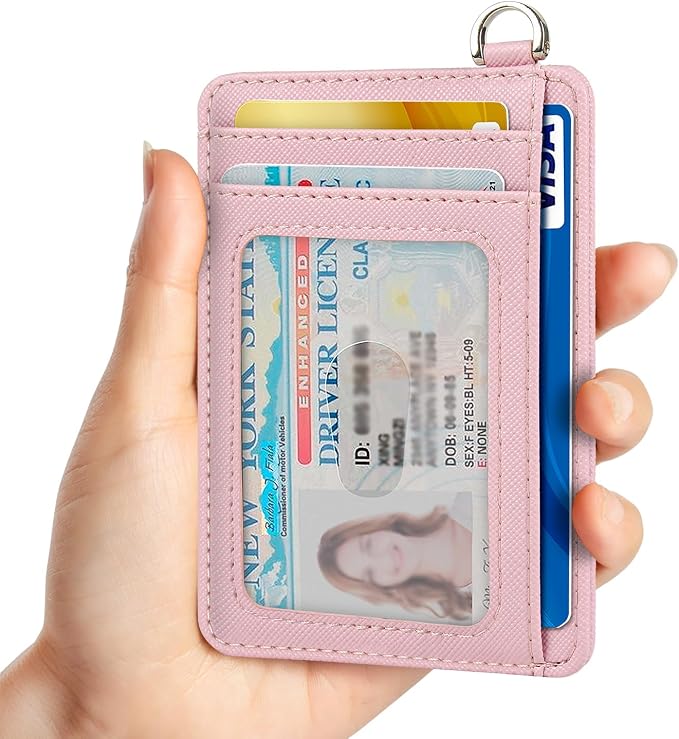 Slim Minimalist Front Pocket Wallet, RFID Blocking Credit Card Holder Wallet with Detachable D-Shackle for Men Women - Image 3