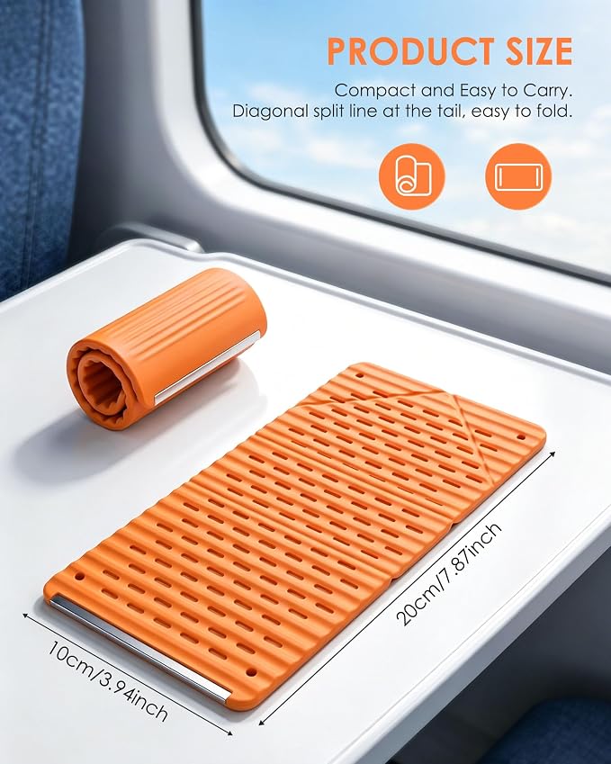 Airplane Phone Holder, Flexible Silicone Aluminum Phone Holder | Folding Cellphone Stand for Desk, Bed, Office, Treadmill - Airplane Gadgets for Long Travel Accessories - Plane Essential - Image 9