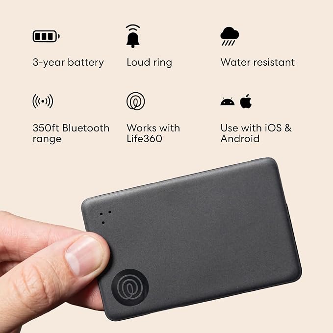 Life360 Tile Starter Pack - Bluetooth Trackers and Item Finders for Keys, Wallets & More. Both iOS and Android Compatible. Phone Finder. 2-Pack (Black Mate/Slim) - Image 6