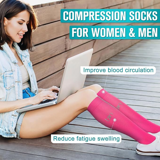 Copper Compression Socks for Women & Men (6 pairs) - Best Support for Nurses, Running, Hiking, Recovery - Image 3