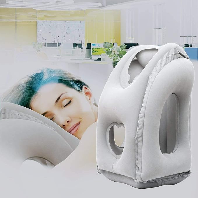 Inflatable Travel Pillows for Airplane, Blow Up Neck Pillow for Sleeping, Airplane Travel Essentials for Long Flight Support Head, Neck and Lumbar, Used for Car/Bus/Train/Office Rest, Adults Kids - Image 8