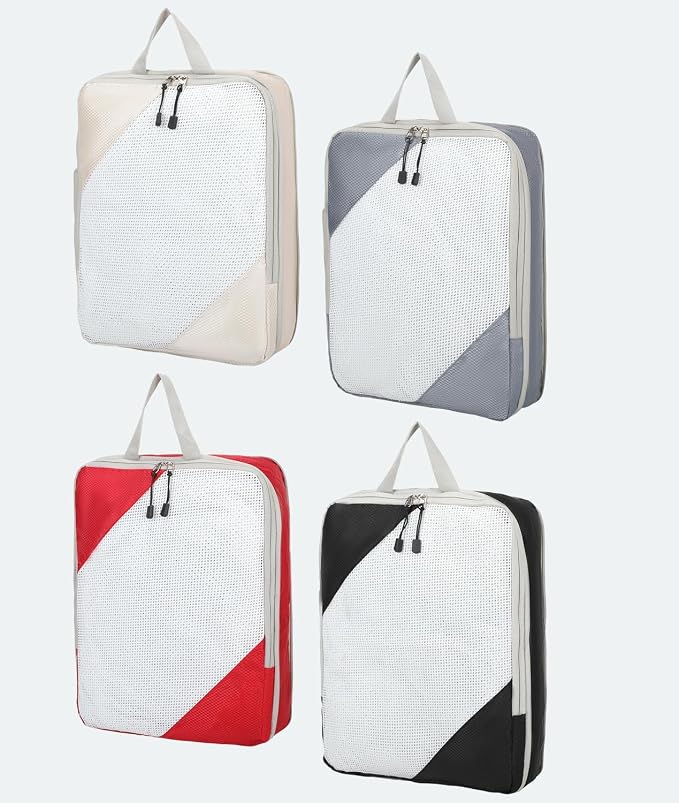 Barsine Large Compression Packing Cubes for Travel, 4-Pack Extra Large Packing Cubes with Double Compression Zipper, Luggage Organizers for Carry On, Cruise, Family Vacation & Business Travel - Image 2
