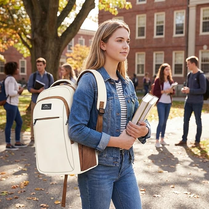 MATEIN 15.6 inch Travel Laptop Backpack, Cute Anti Theft Slim Sturdy Bag | Water Resistant, College Computer Bag, Daily Commute & Travel, Gift for Men & Women Nurse Teacher, Everyday Carry Lightweight - Image 2