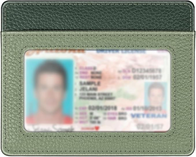 FINTIE Slim Minimalist Front Pocket Wallet RFID Blocking Credit Card Holder | Card Cases with ID Window for Men Women, gradient green - Image 7