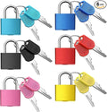 6Pcs Luggage Locks Small Suitcase Locks with Keys Plastic-Covered Mini Padlock for Suitcase Backpack Box Bag by Unknown