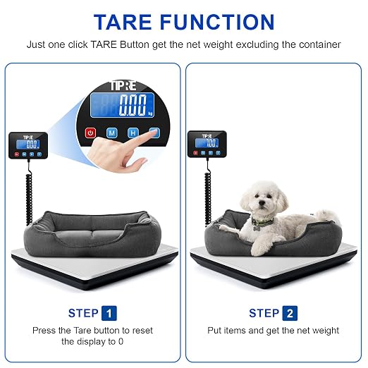 TIPRE Shipping Scale 660lbs for Packages,Heavy Duty Digital Postal Express Scale,1 oz High Accuracy with Charging Cable & Batteries,Extra Large Stainless Steel for Small Business,Warehouse,Home - Image 5