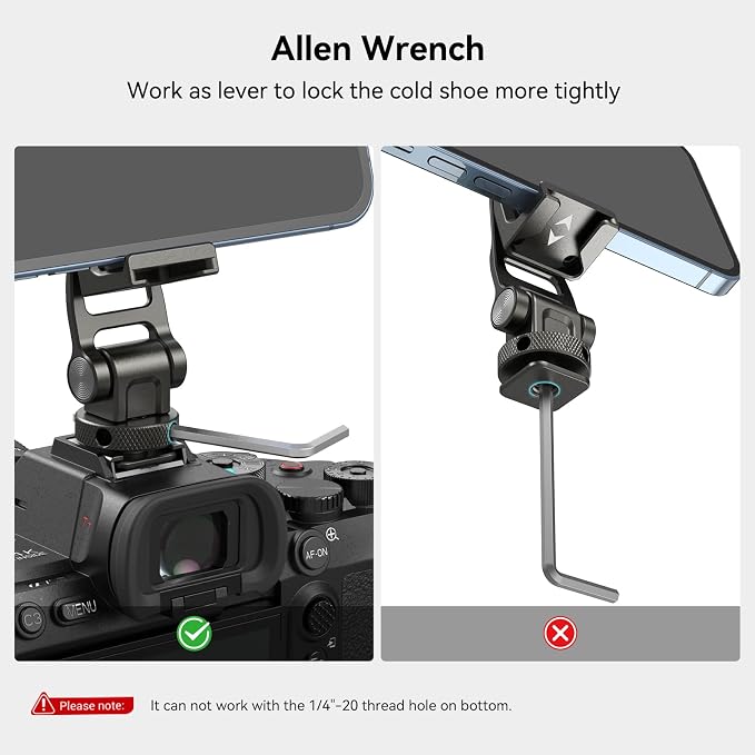 SmallRig Multifunctional Universal Cell Phone Mount Adapter, Phone Tripod Mount with Cold Shoe, Phone Holder for iPhone 16 15 14 13 12 11, Fits for Tripod Monopod Phone Cage Camera cage-3559 - Image 5